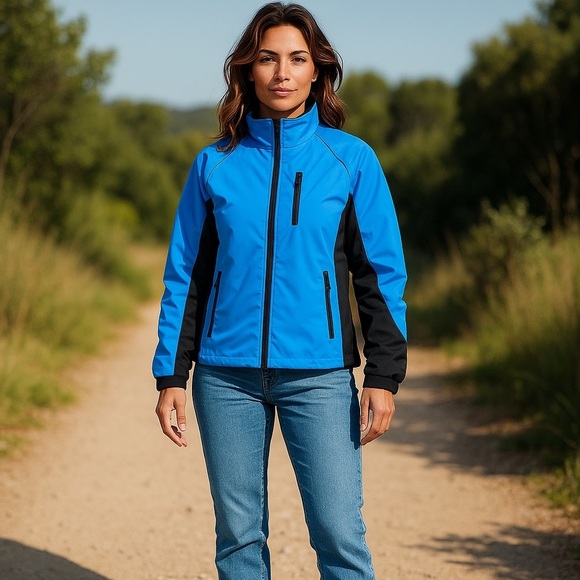 L-RL Lauren Active Ralph Lauren Large Vibrant Blue/ Black Winter Jacket - Picture 1 of 6